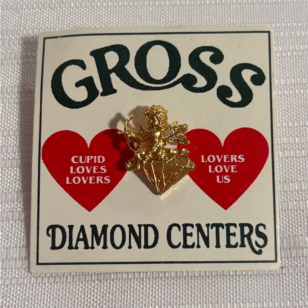 Gross Diamond Center Cupid Pin